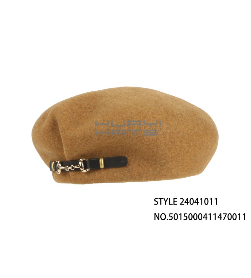 针织羊毛法式贝雷帽