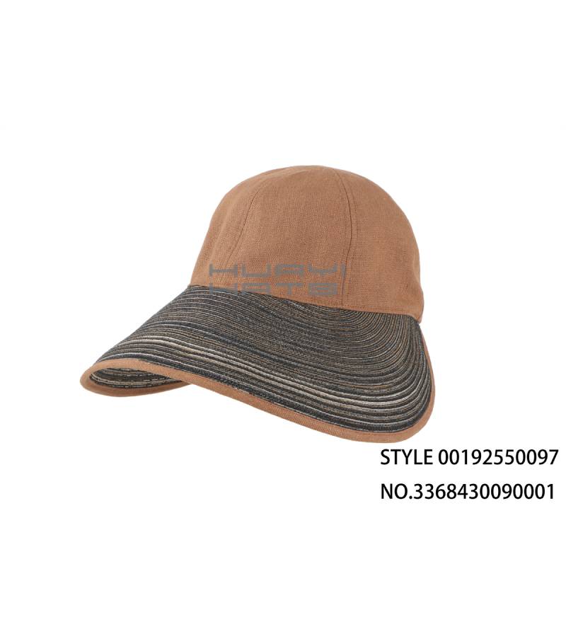 时尚拼色宽檐遮阳帽