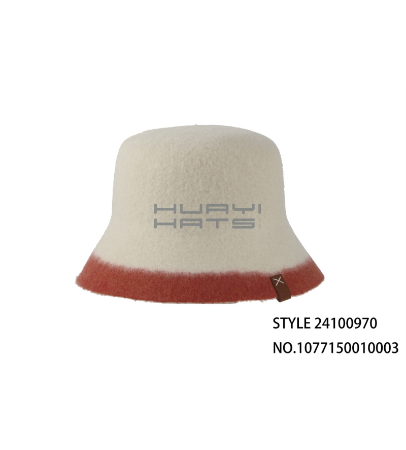 时尚米白色冬季针织渔夫帽